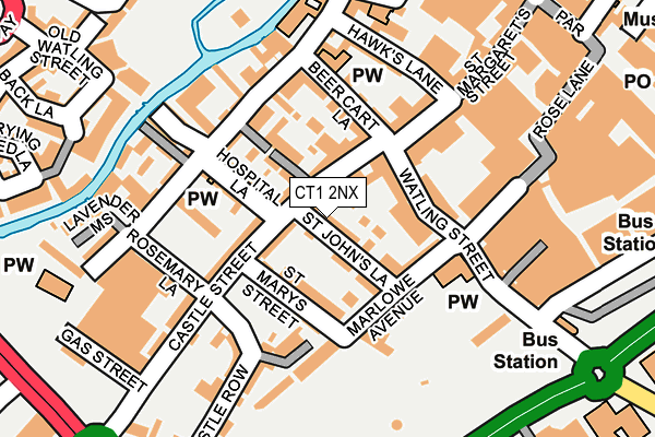 CT1 2NX map - OS OpenMap – Local (Ordnance Survey)
