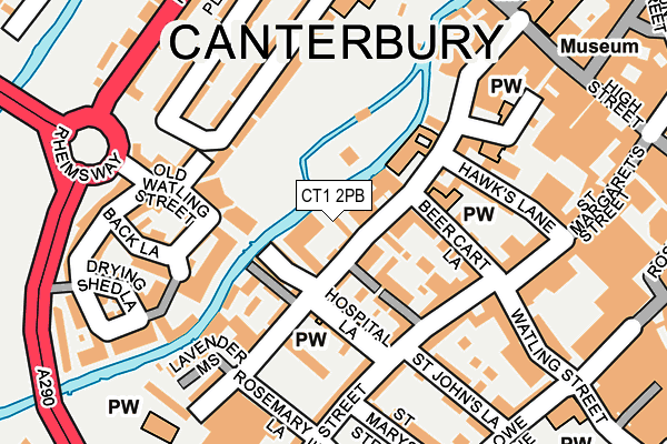 CT1 2PB map - OS OpenMap – Local (Ordnance Survey)