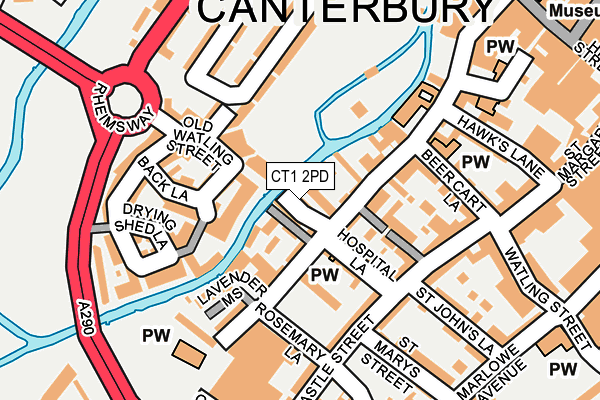 CT1 2PD map - OS OpenMap – Local (Ordnance Survey)