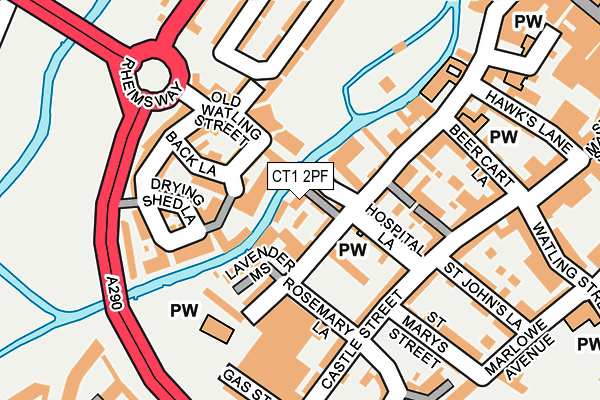 CT1 2PF map - OS OpenMap – Local (Ordnance Survey)