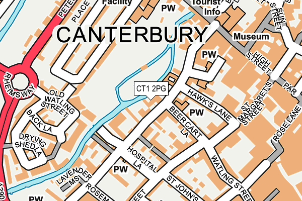 CT1 2PG map - OS OpenMap – Local (Ordnance Survey)