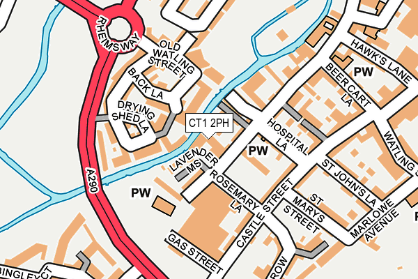 CT1 2PH map - OS OpenMap – Local (Ordnance Survey)