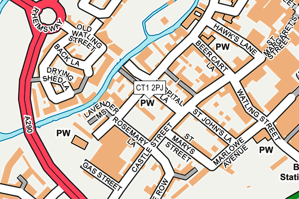 CT1 2PJ map - OS OpenMap – Local (Ordnance Survey)