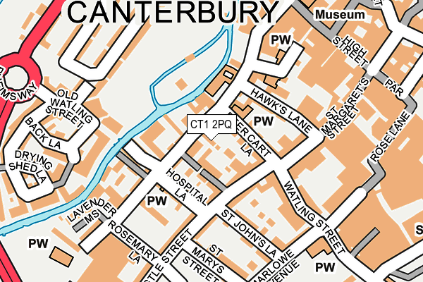 CT1 2PQ map - OS OpenMap – Local (Ordnance Survey)