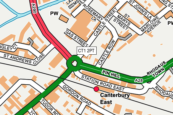 CT1 2PT map - OS OpenMap – Local (Ordnance Survey)