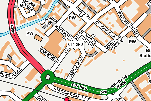 CT1 2PU map - OS OpenMap – Local (Ordnance Survey)