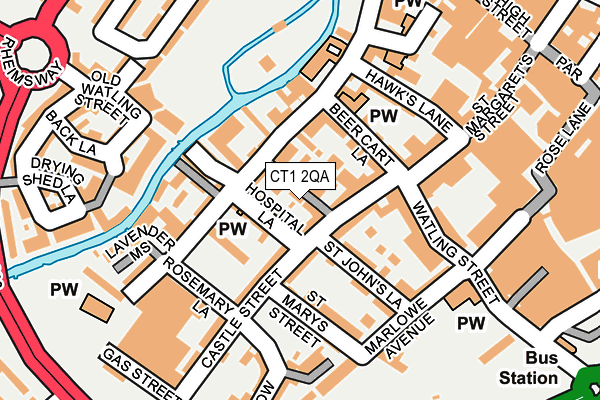 CT1 2QA map - OS OpenMap – Local (Ordnance Survey)