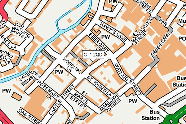 CT1 2QD map - OS OpenMap – Local (Ordnance Survey)