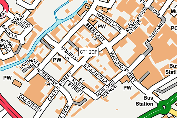 CT1 2QF map - OS OpenMap – Local (Ordnance Survey)