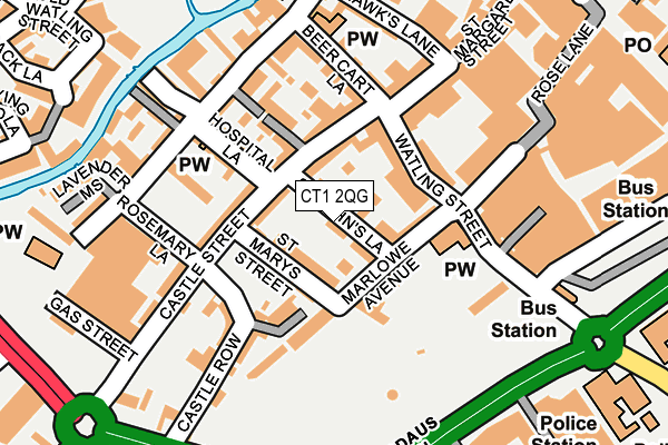 CT1 2QG map - OS OpenMap – Local (Ordnance Survey)