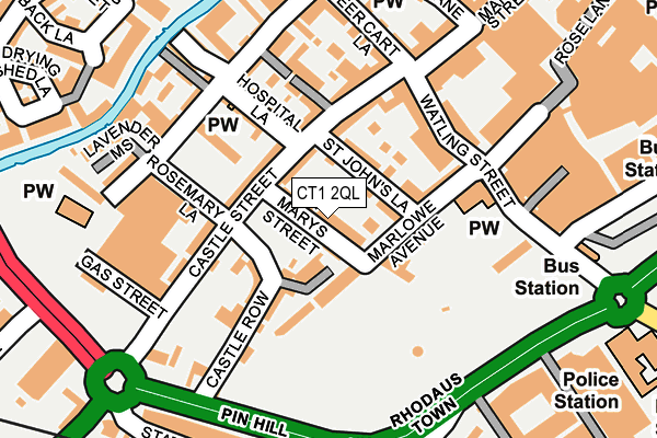 CT1 2QL map - OS OpenMap – Local (Ordnance Survey)