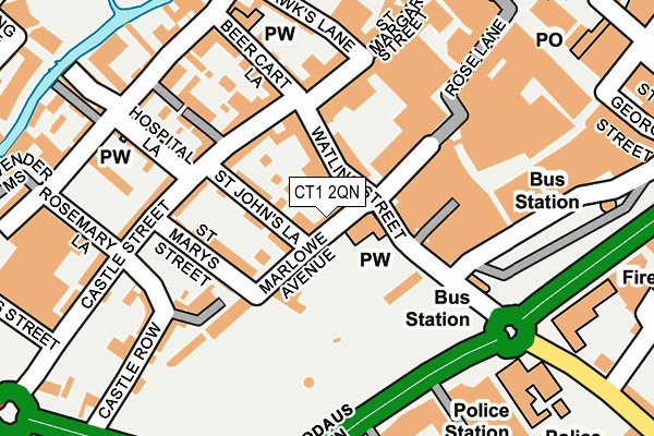 CT1 2QN map - OS OpenMap – Local (Ordnance Survey)