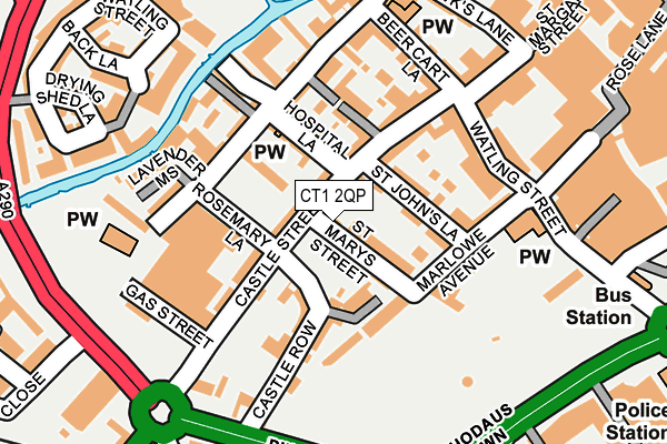 CT1 2QP map - OS OpenMap – Local (Ordnance Survey)