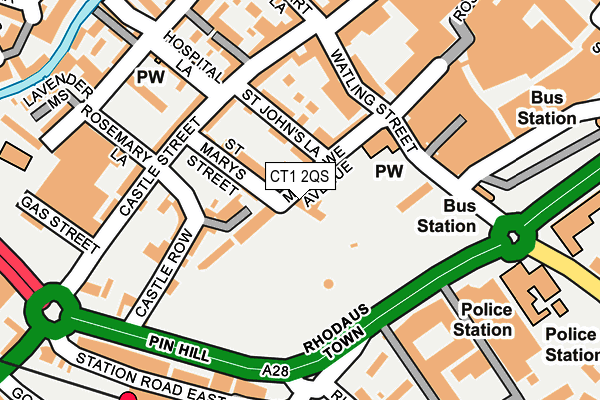 CT1 2QS map - OS OpenMap – Local (Ordnance Survey)