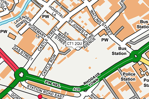 CT1 2QU map - OS OpenMap – Local (Ordnance Survey)