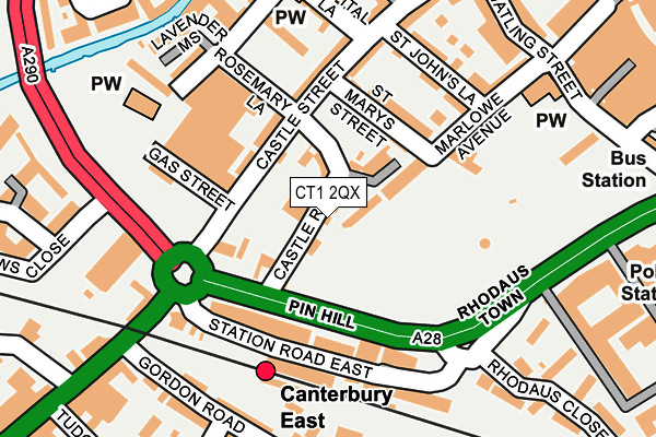 CT1 2QX map - OS OpenMap – Local (Ordnance Survey)