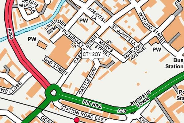 CT1 2QY map - OS OpenMap – Local (Ordnance Survey)