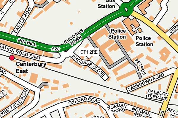 CT1 2RE map - OS OpenMap – Local (Ordnance Survey)