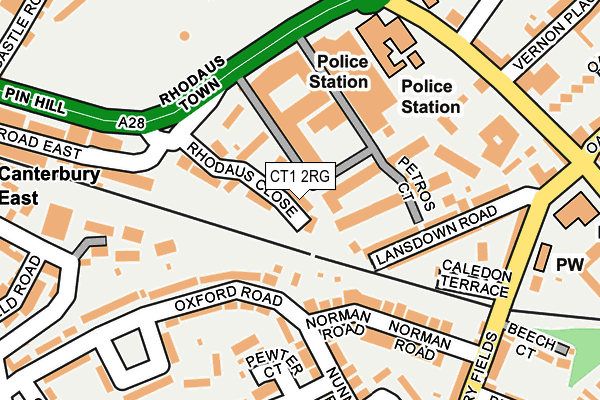 CT1 2RG map - OS OpenMap – Local (Ordnance Survey)