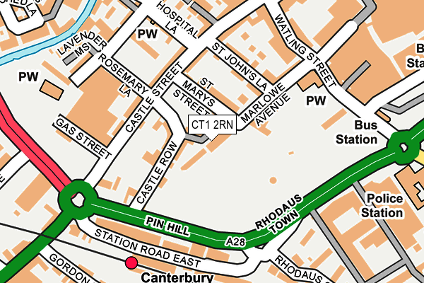 CT1 2RN map - OS OpenMap – Local (Ordnance Survey)