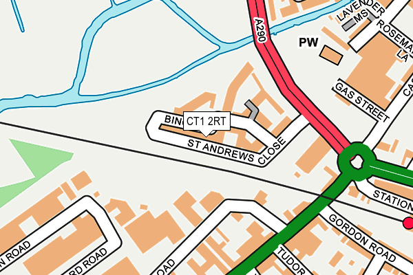 CT1 2RT map - OS OpenMap – Local (Ordnance Survey)