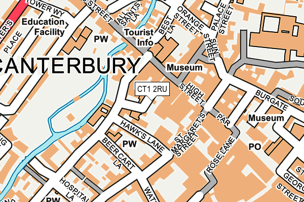 CT1 2RU map - OS OpenMap – Local (Ordnance Survey)