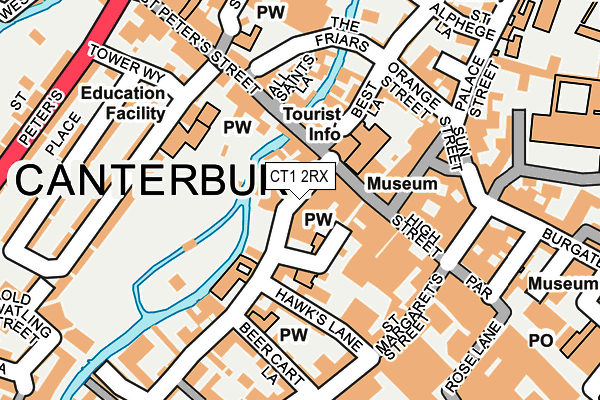 CT1 2RX map - OS OpenMap – Local (Ordnance Survey)