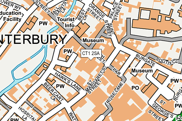 CT1 2SA map - OS OpenMap – Local (Ordnance Survey)