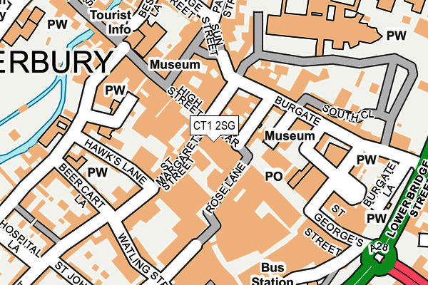 CT1 2SG map - OS OpenMap – Local (Ordnance Survey)