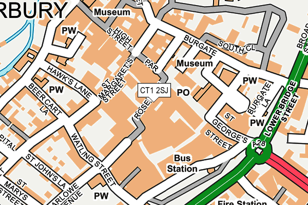 CT1 2SJ map - OS OpenMap – Local (Ordnance Survey)