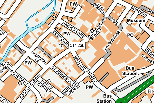 CT1 2SL map - OS OpenMap – Local (Ordnance Survey)