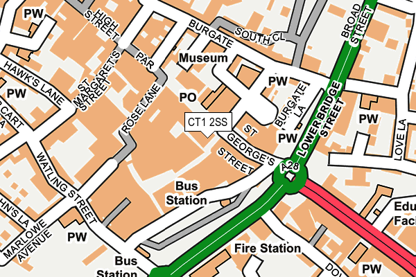 CT1 2SS map - OS OpenMap – Local (Ordnance Survey)