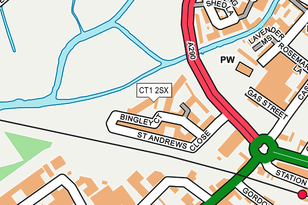 CT1 2SX map - OS OpenMap – Local (Ordnance Survey)