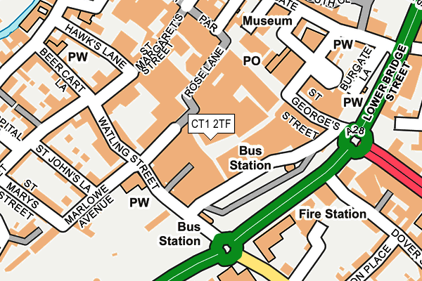 CT1 2TF map - OS OpenMap – Local (Ordnance Survey)