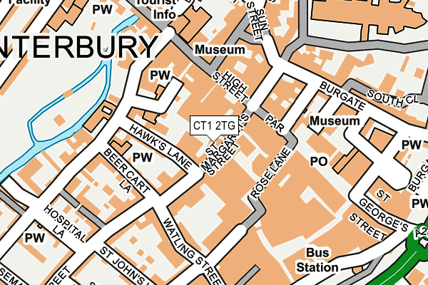 CT1 2TG map - OS OpenMap – Local (Ordnance Survey)