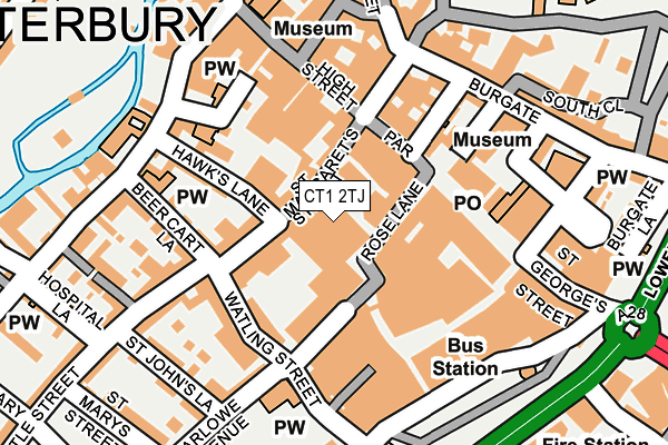 CT1 2TJ map - OS OpenMap – Local (Ordnance Survey)