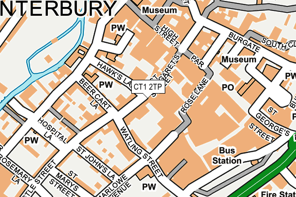 CT1 2TP map - OS OpenMap – Local (Ordnance Survey)