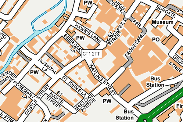 CT1 2TT map - OS OpenMap – Local (Ordnance Survey)