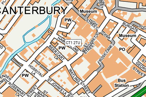 CT1 2TU map - OS OpenMap – Local (Ordnance Survey)