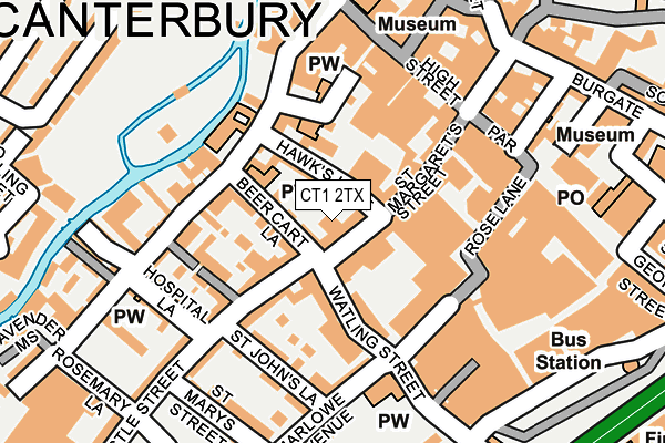 CT1 2TX map - OS OpenMap – Local (Ordnance Survey)