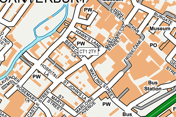 CT1 2TY map - OS OpenMap – Local (Ordnance Survey)