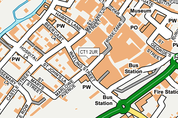 CT1 2UR map - OS OpenMap – Local (Ordnance Survey)