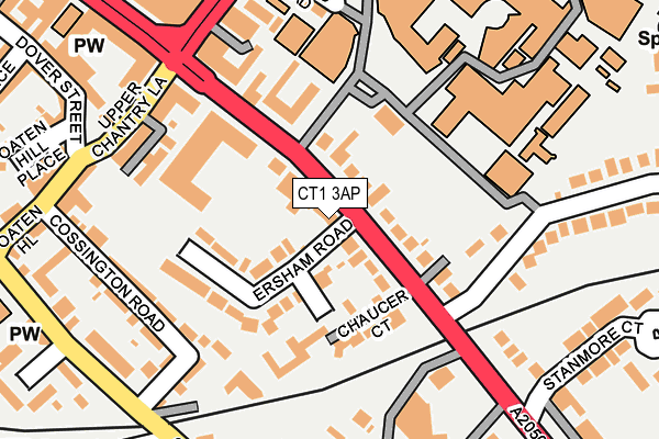 CT1 3AP map - OS OpenMap – Local (Ordnance Survey)