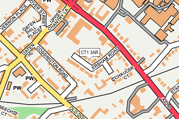 CT1 3AR map - OS OpenMap – Local (Ordnance Survey)