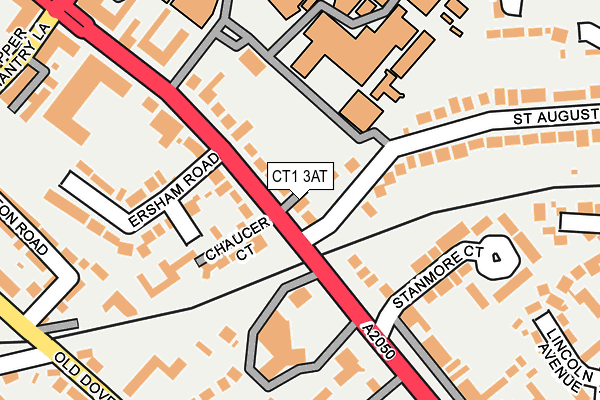 CT1 3AT map - OS OpenMap – Local (Ordnance Survey)