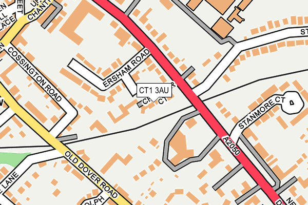 CT1 3AU map - OS OpenMap – Local (Ordnance Survey)
