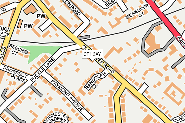 CT1 3AY map - OS OpenMap – Local (Ordnance Survey)