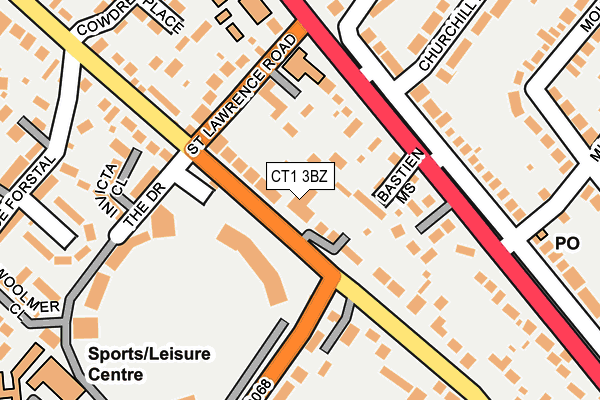 CT1 3BZ map - OS OpenMap – Local (Ordnance Survey)