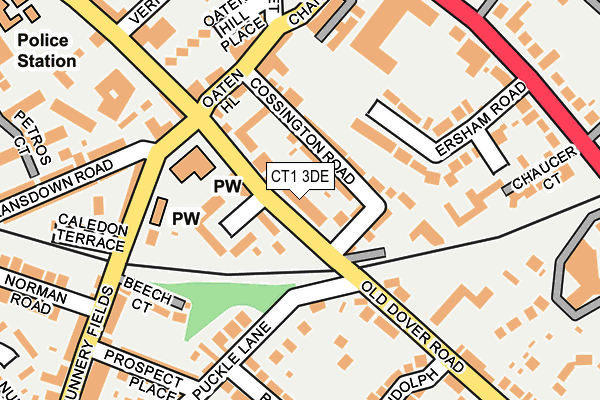CT1 3DE map - OS OpenMap – Local (Ordnance Survey)