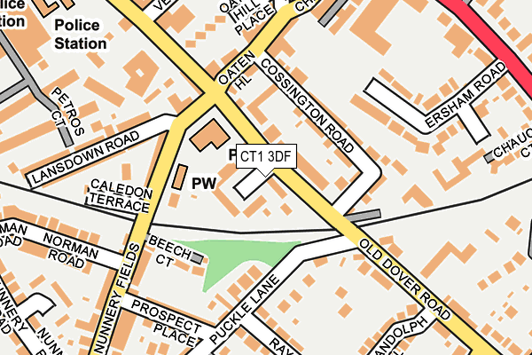 CT1 3DF map - OS OpenMap – Local (Ordnance Survey)